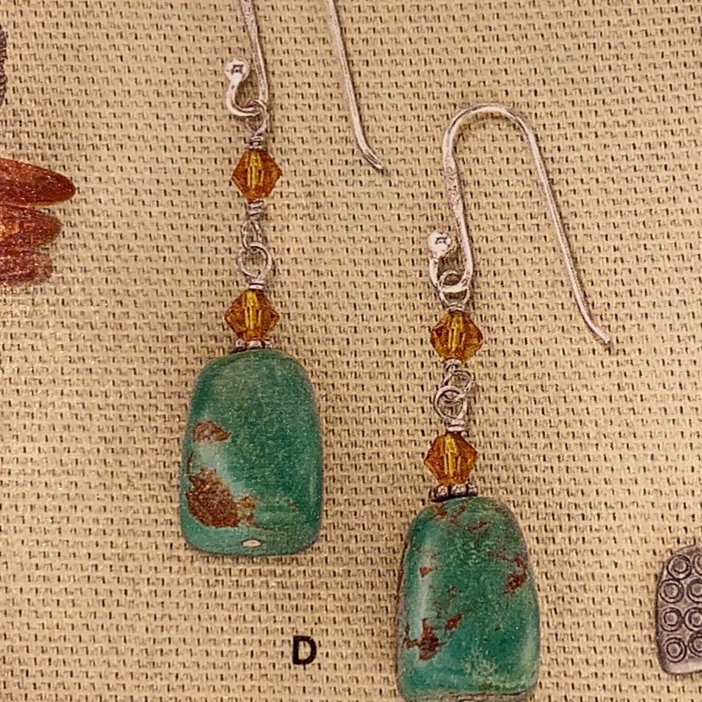 Silpada turquoise earrings, French wires.